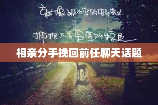相亲分手挽回前任聊天话题