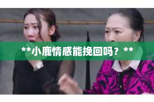 **小鹿情感能挽回吗？**
