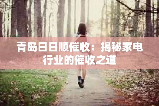 青岛日日顺催收：揭秘家电行业的催收之道