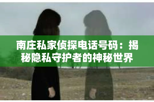 南庄私家侦探电话号码：揭秘隐私守护者的神秘世界