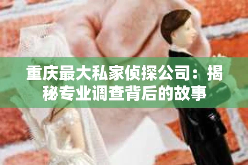 重庆最大私家侦探公司：揭秘专业调查背后的故事