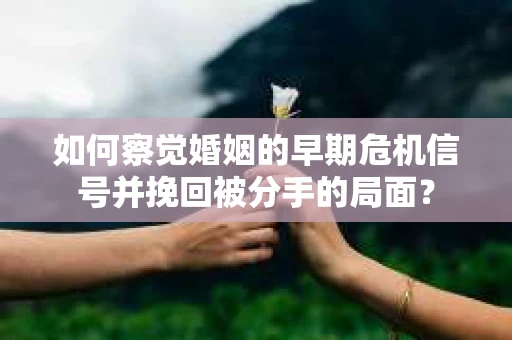 如何察觉婚姻的早期危机信号并挽回被分手的局面？