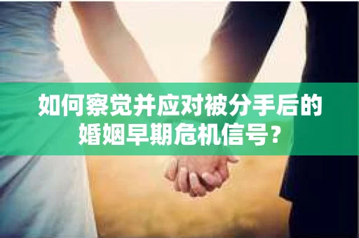 如何察觉并应对被分手后的婚姻早期危机信号？