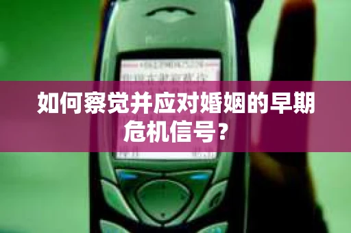 如何察觉并应对婚姻的早期危机信号？
